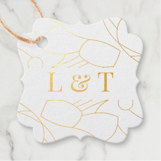 Neutraal Beige Abstract Modern Redactioneel Huweli Bedankjes Labels