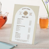 Neutraal Beige Brood Bakkerij Zuurdeeg Prijslijst Reclamebord Met Voetstuk (Insitu)