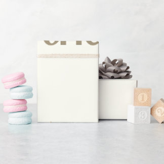 Neutraal Beige Bruin Speels Verjaardags Cadeaupapier