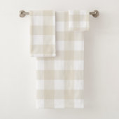 Neutraal Beige Buffalo Controleer Pset Rustige Far Bad Handdoek (Insitu)