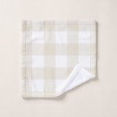 Neutraal Beige Buffalo Controleer Pset Rustige Far Bad Handdoek (Wasdoekje)