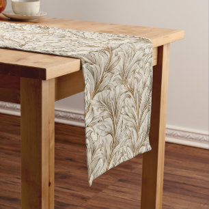 Neutraal Beige Goud Botanisch Blad William Morris Medium Tafelloper