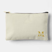 Neutraal beige goud monogram etui (Voorkant)