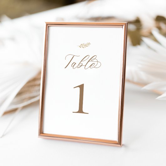 Neutraal Boho Baby Brunch Invitation Table Number Kaart