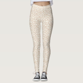Neutraal Boho Pompoen Patroon Herfst Halloween Fee Leggings