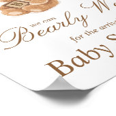  neutraal bruin pampas teddybeer teken poster (Hoek)