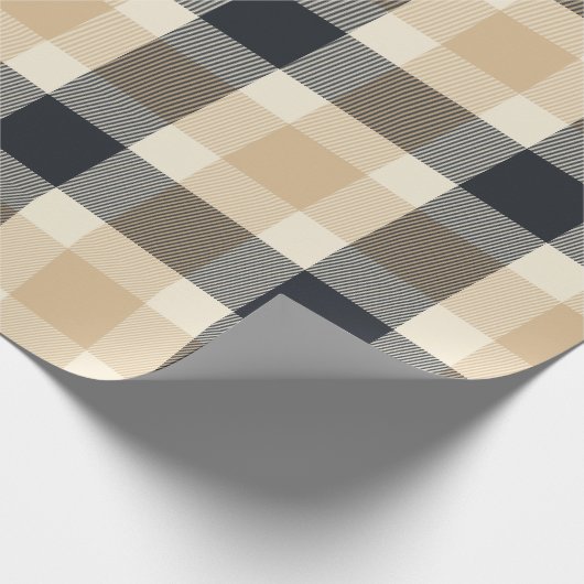 Neutraal bruin tapijtschelp Patroonverlooppapier Cadeaupapier (Hoek)