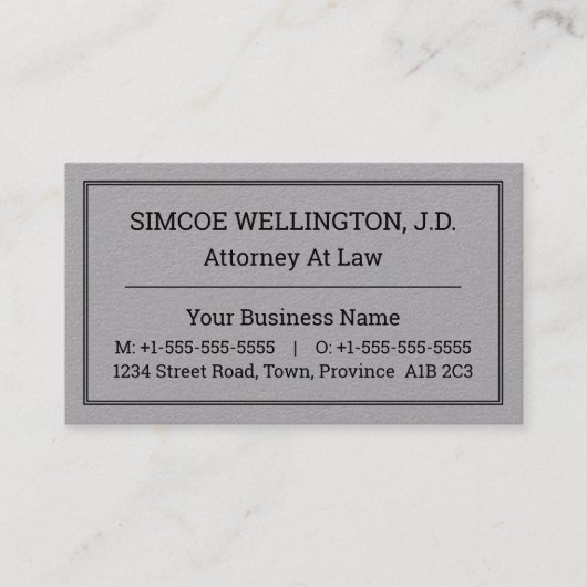 Neutraal, Conservatief en Dapper Visitekaartje (Voorkant)