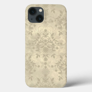 Neutraal Crème Tannine Dubbel Damastpatroon iPhone 13 Hoesje