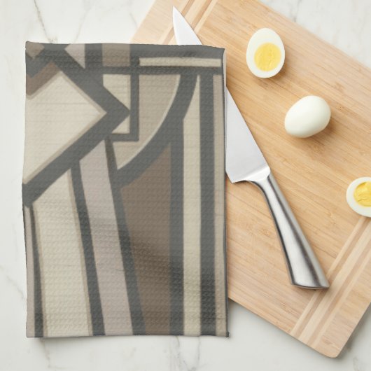 Neutraal deco-paneel I Theedoek (Quarter Fold)