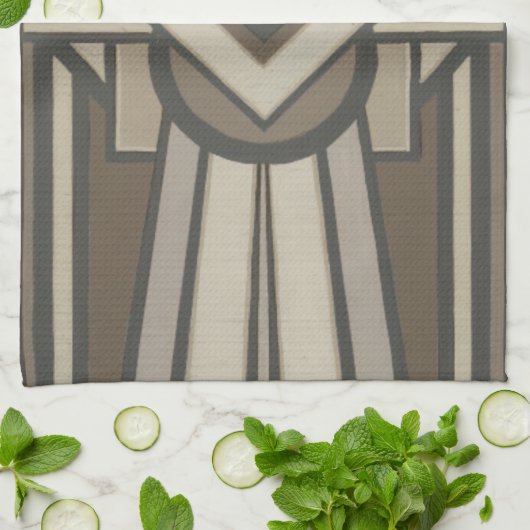 Neutraal deco-panel II Theedoek (Gevouwen)