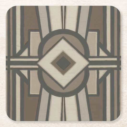 Neutraal deco-panel II Vierkante Kartonnen Onderzetter (Voorkant)