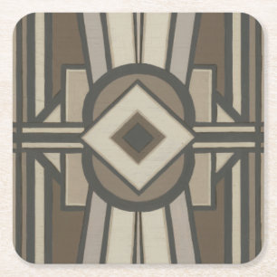 Neutraal deco-panel II Vierkante Kartonnen Onderzetter