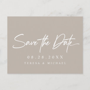 Neutraal Eenvoudig aangepast Verloving huwelijk Briefkaart