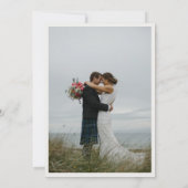 Neutraal Elegant Wildflower Fotobruiloft Save The Date (Achterkant)