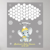 Neutraal Elephant Guest BookAlternative Rustic Poster (Voorkant)