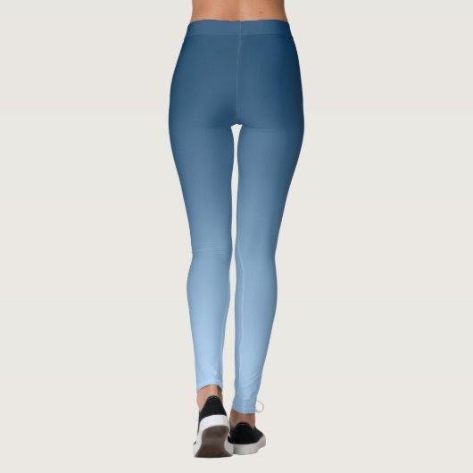 Neutraal en gewoon verloop Blauw Leggings (Achterkant)