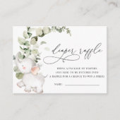 Neutraal Eucalyptus Elephant Raffle Informatiekaartje (Voorkant)