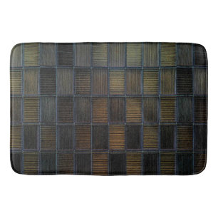 Neutraal gekleurd blok corduroy-look badmat