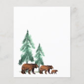 Neutraal Green Forest Beer Baby shower Invitation (Achterkant)