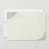 Neutraal groen rustiek verlovingsfeest kaart (Achterkant)