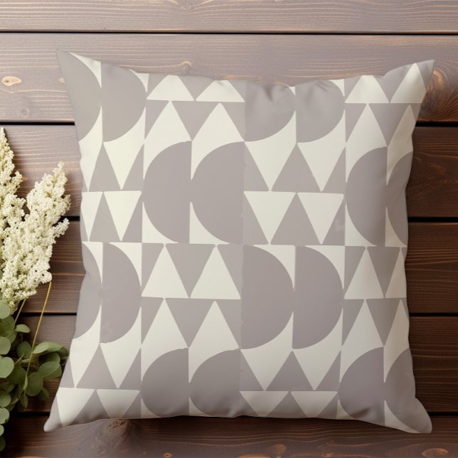 Neutraal halftoon geometrisch patroon kussen (Creator heeft geüpload)