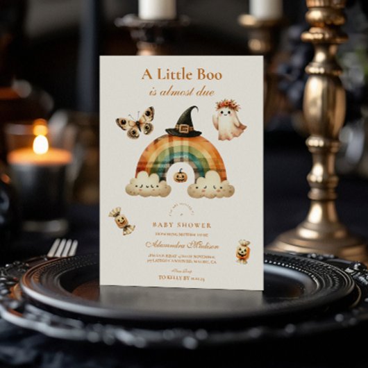 Neutraal Halloween Baby shower Kaart