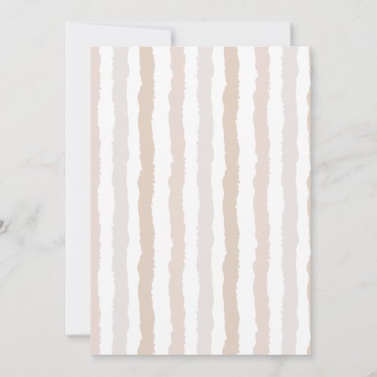 Neutraal Italiaans eten bruiloft ontwerp Kaart (Achterkant)