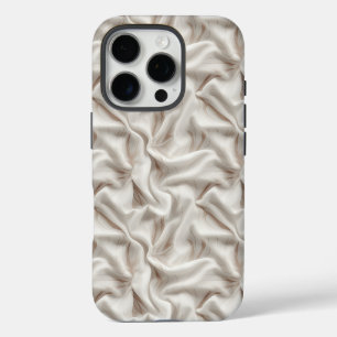 Neutraal ivoor stof-look iPhone stoer Hoesje