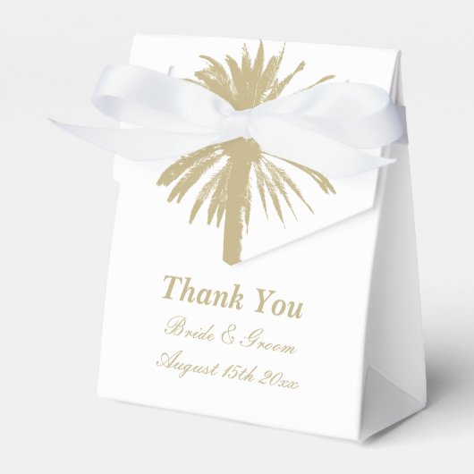 Neutraal kleurenpalet stijl strand bruiloft bedankdoosjes (Voorkant Zijde)