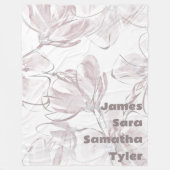  neutraal kleurenventilatorgezinsleden vleece fleece deken (Voorkant)