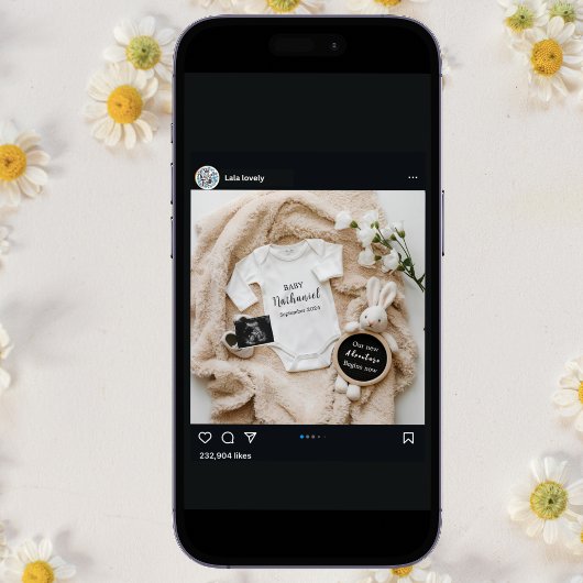 Neutraal konijn zwangerschap aankondiging