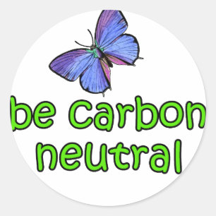 Neutraal koolstofgehalte ronde sticker