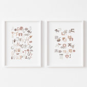 Neutraal Koreaans en Engels poster set