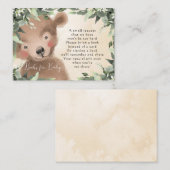 Neutraal Leuk beer Boeken voor baby Aanvraagkaart Informatiekaartje (Voorkant / Achterkant)