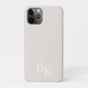 Neutraal Minimaal Persoonlijk Initieel Monogram iPhone 11 Pro Hoesje