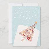 Neutraal Minimalistisch Gift Tree Kerstfeest Kaart (Achterkant)