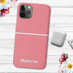 Neutraal Minimalistisch modern oranje monogram iPhone 11 Pro Hoesje