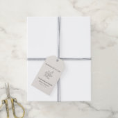 Neutraal minimalistisch zakelijk botanisch prijs L Cadeaulabel (Met Touw)