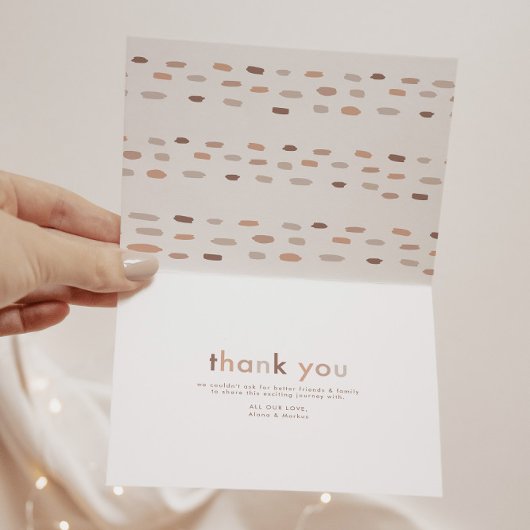 Neutraal modern Genderneutraal Hartelijk dank Bedankkaart