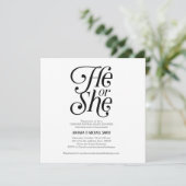 Neutraal, modern, hij of zij, sekse onthullen kaart (Staand voorkant)