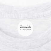 Neutraal Modern Minimaal Monogram Ontwerp Labels (Aangebracht)