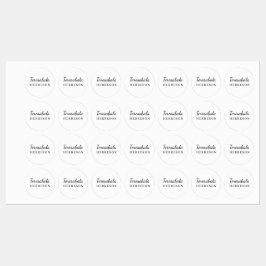 Neutraal Modern Minimaal Monogram Ontwerp Labels