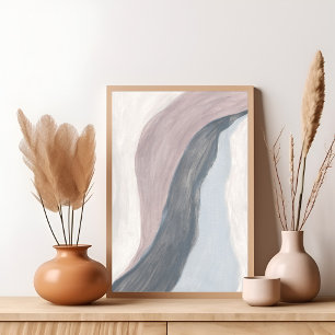 Neutraal modern minimalistisch abstract kunst Post Poster