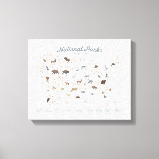 Neutraal nationaal park Woodland Nursery Canvas Afdruk (Voorkant)