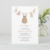 Neutraal Oh Baby shower Kaart (Staand voorkant)