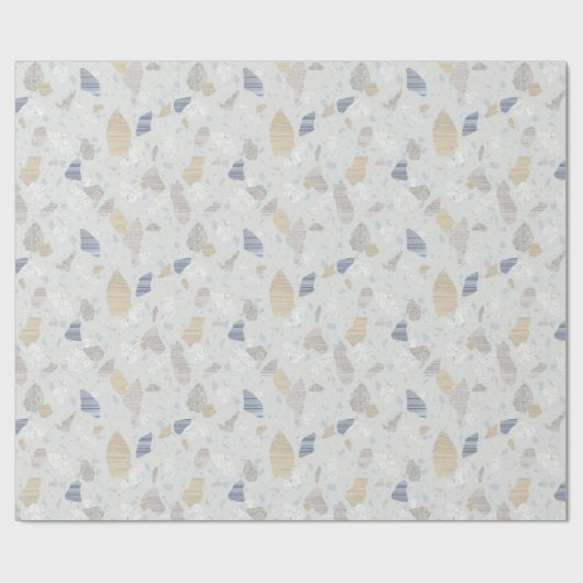 Neutraal papier met terrazzo tegelafdruk (Vlak)