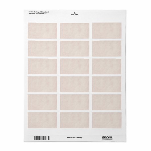  neutraal perkamentpapier Sjabloon blanco Etiket (Full Sheet)