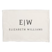 Neutraal Professioneel Eenvoudig Monogram Minimali Kussensloop (Voorkant)