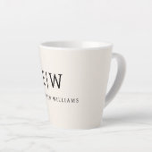 Neutraal Professioneel Eenvoudig Monogram Minimali Latte Mok (Rechterhoek)